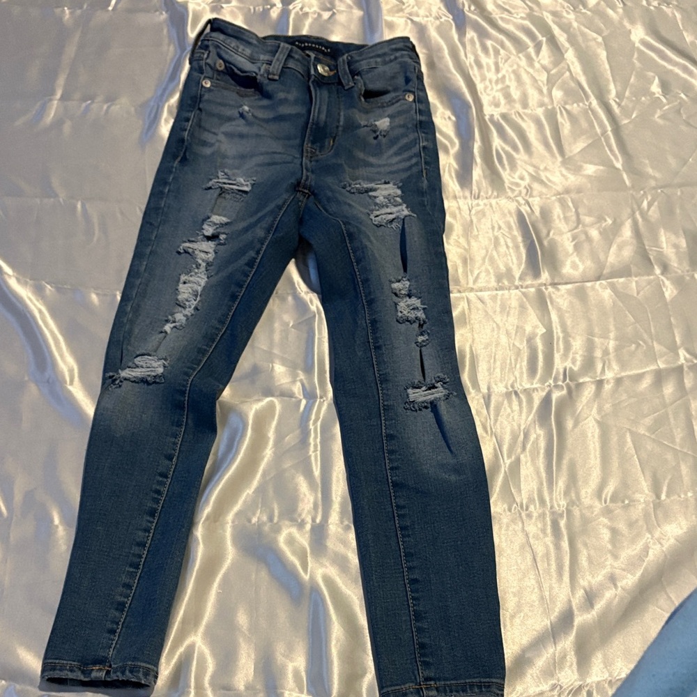 Aeropostale Blue Distressed Jeans